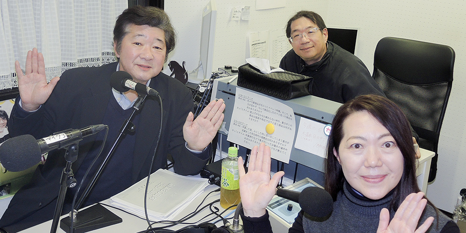 社長とランチタイム収録風景