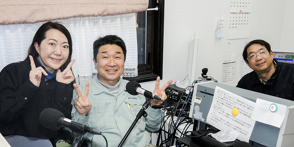 社長とランチタイム収録風景