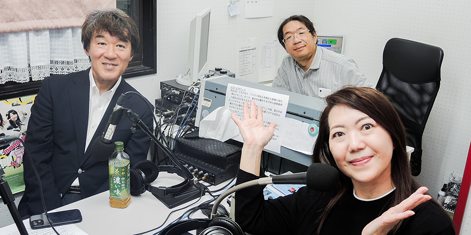 社長とランチタイム収録風景