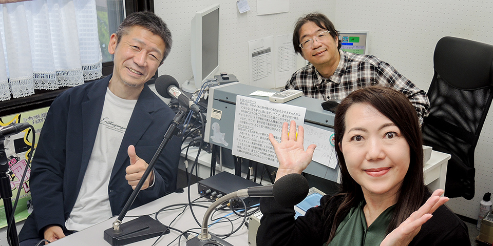 社長とランチタイム収録風景