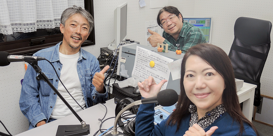 社長とランチタイム収録風景