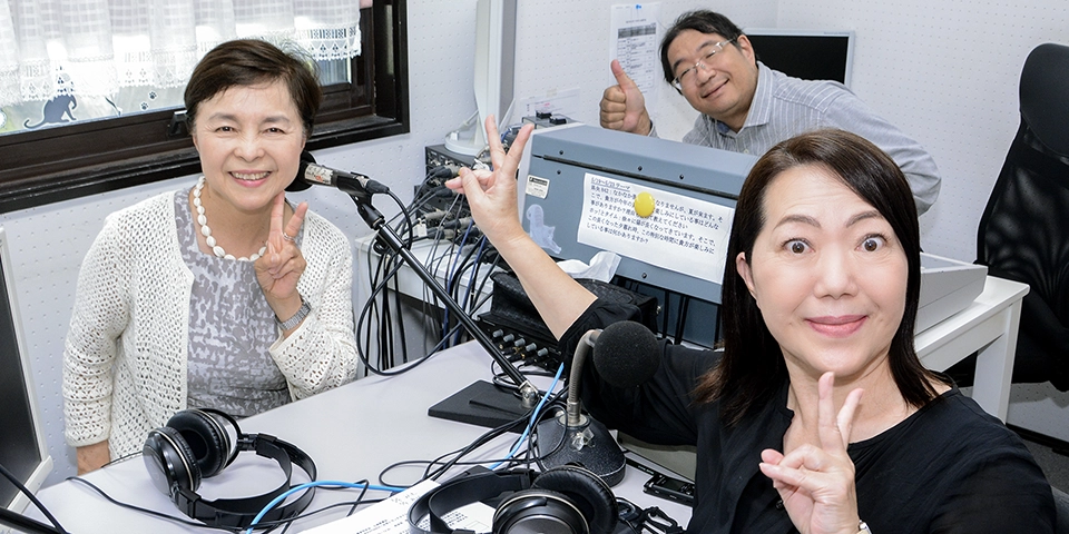 社長とランチタイム収録風景