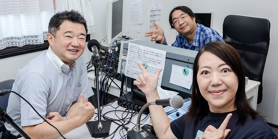 社長とランチタイム収録風景