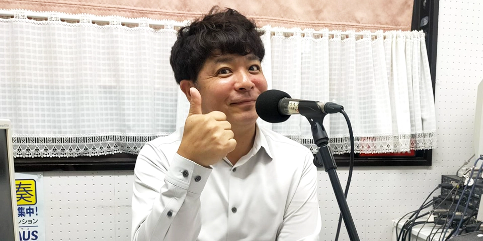 社長とランチタイム収録風景