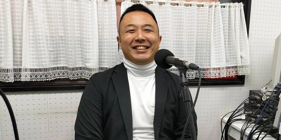 社長とランチタイム収録風景