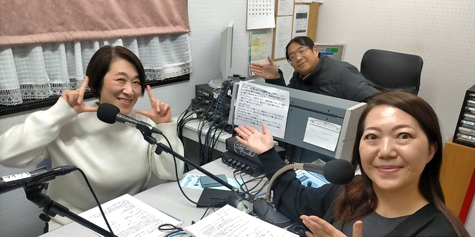 社長とランチタイム収録風景
