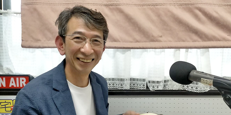 社長とランチタイム収録風景