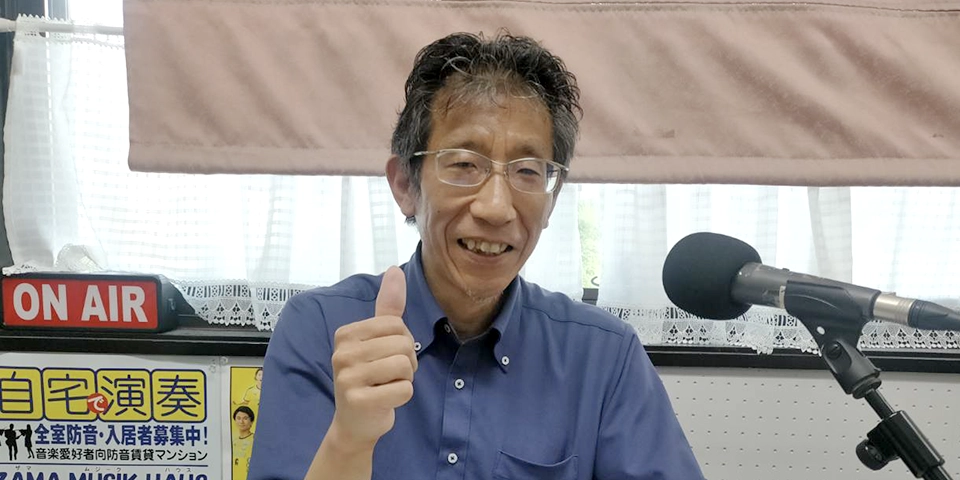 社長とランチタイム収録風景