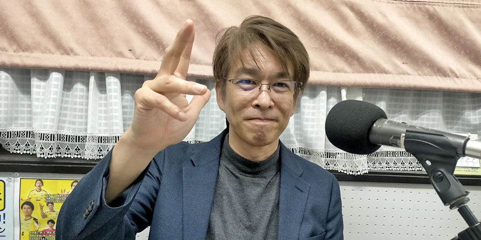 社長とランチタイム収録風景